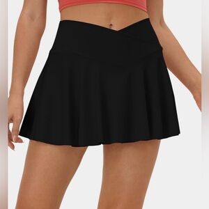 Halara black tennis skort